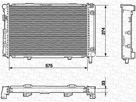 MAGNETI MARELLI radiatorius, variklio aušinimas 350213538000